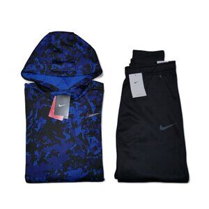 Nike Men's Size L-XL Sweatsuit 2 Piece Therma-Fit Outfit Fleece Tracksuit NWT